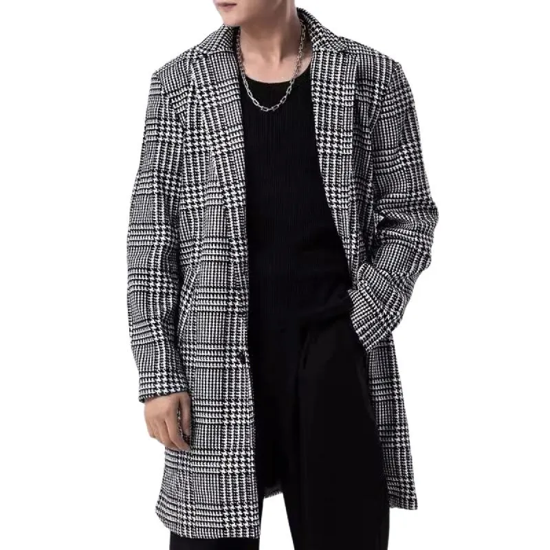 Men's Lapel Printed Mid-length Coat 48566300U sold by Manly