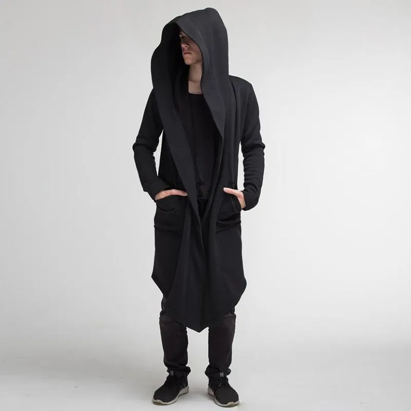 Men's Long Cardigan Cape Coat Hooded Coat 95926752U sold by Manly product image thumbnail 4