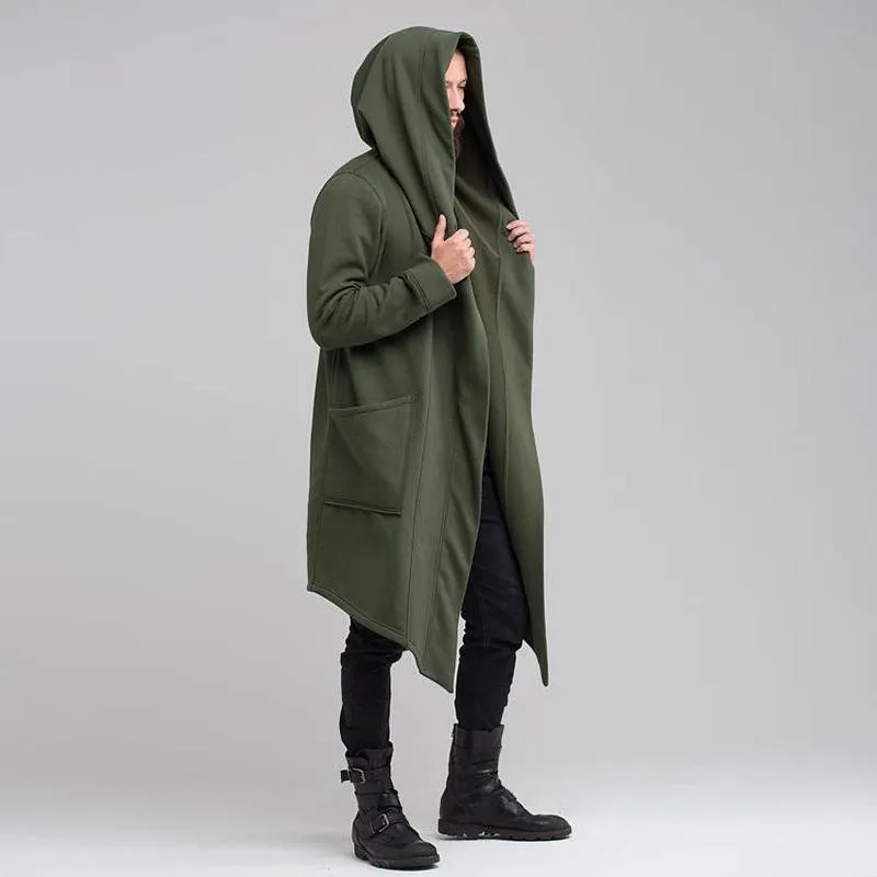 Men's Long Cardigan Cape Coat Hooded Coat 95926752U sold by Manly product image thumbnail 2