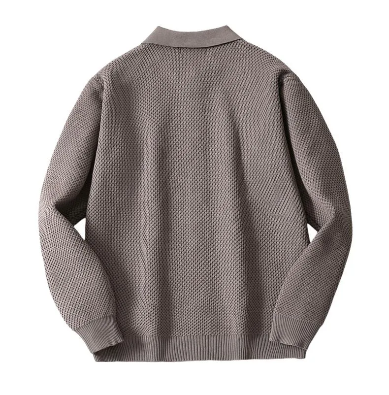 Men's Casual Solid Color Lapel Patch Pocket Knitted Cardigan 79317999M sold by Manly product image thumbnail 4