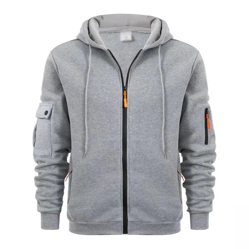 Men's Casual Hooded Multi-pocket Zipper Loose Sports Jacket 16754229M sold by Manly product image thumbnail 2