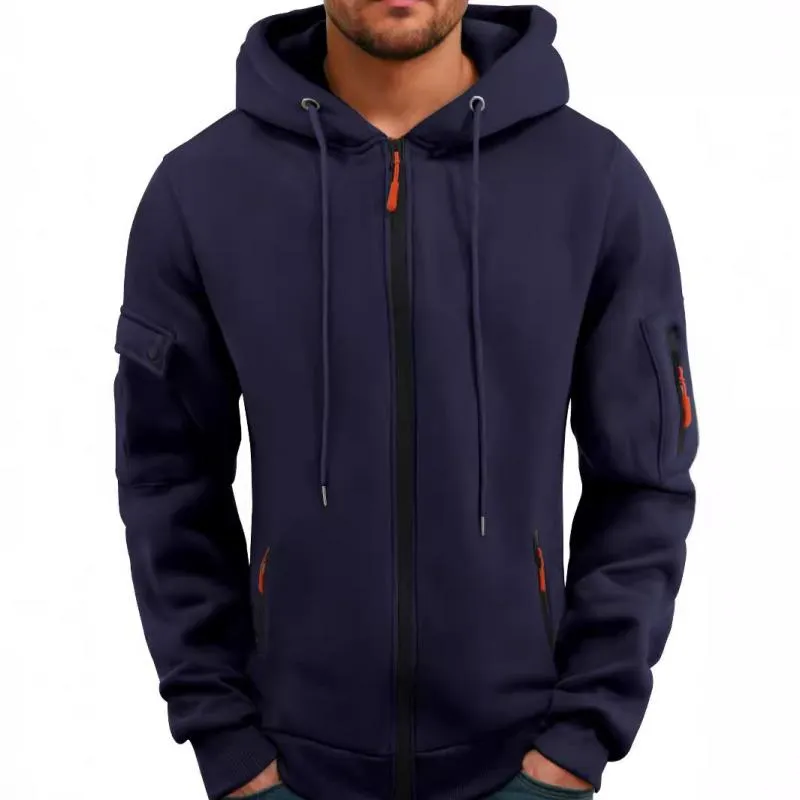 Men's Casual Hooded Multi-pocket Zipper Loose Sports Jacket 16754229M sold by Manly product image thumbnail 3
