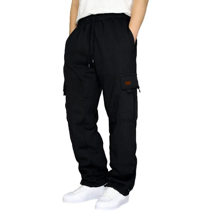 Men's Casual Elastic Waist Drawstring Multi-Pocket Loose Sports Pants 84805947M sold by Manly product image thumbnail 3