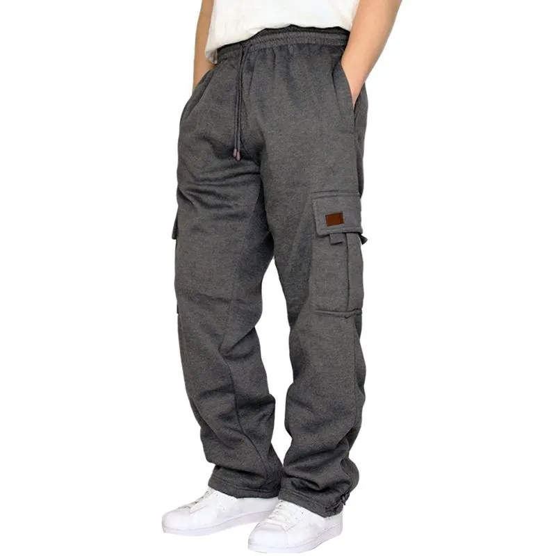 Men's Casual Elastic Waist Drawstring Multi-Pocket Loose Sports Pants 84805947M sold by Manly product image thumbnail 2