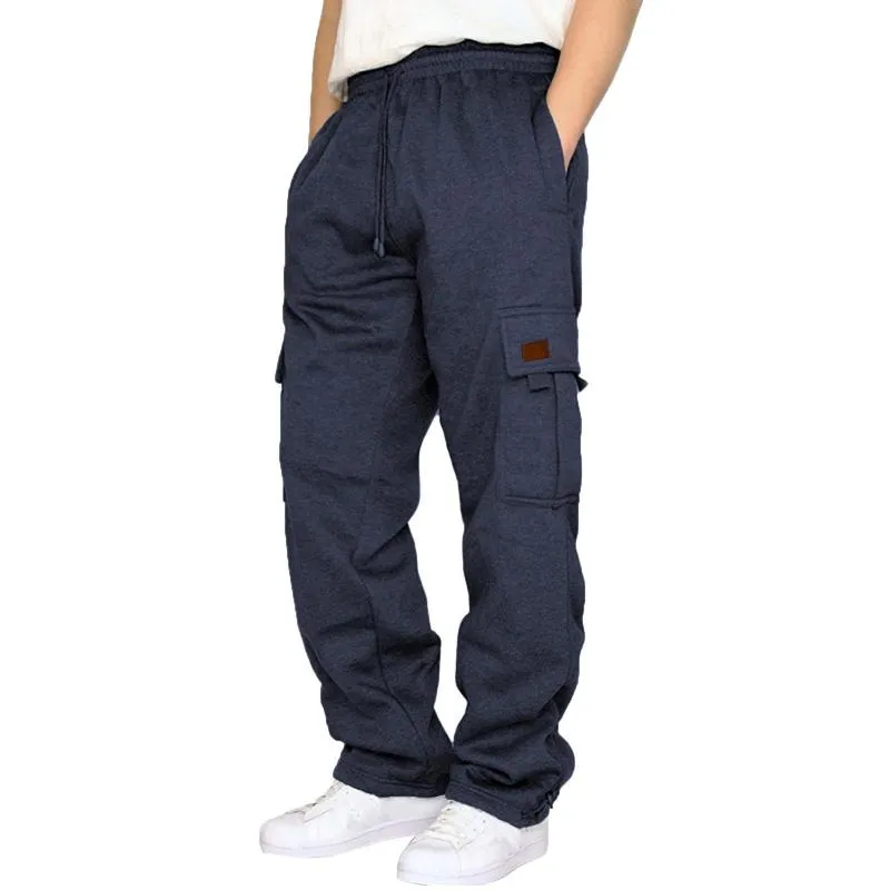 Men's Casual Elastic Waist Drawstring Multi-Pocket Loose Sports Pants 84805947M sold by Manly product image thumbnail 5