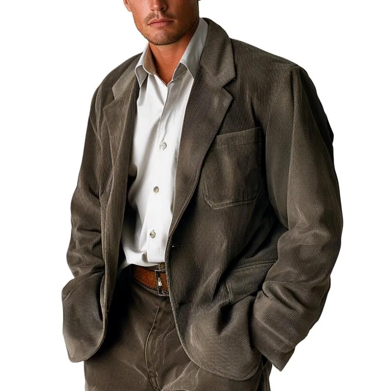 Men's Casual Vintage Corduroy Jacket 31872541F sold by Manly