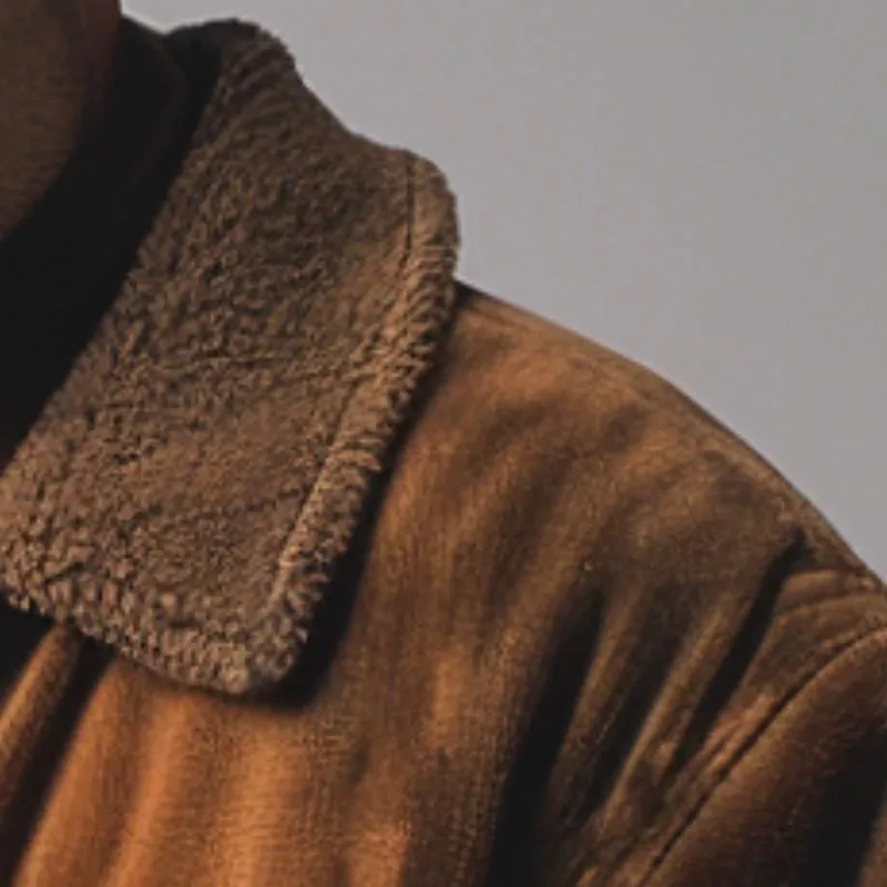 Men's Casual Retro Multi-Pocket Composite Fleece Jacket 65018575F sold by Manly product image thumbnail 3