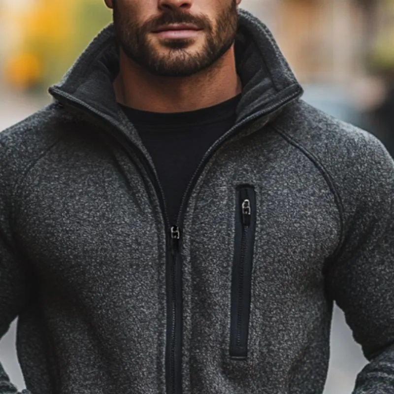 Men's Vintage Casual Stand Collar Zipper Pocket Jacket 02453798TO sold by Manly product image thumbnail 3