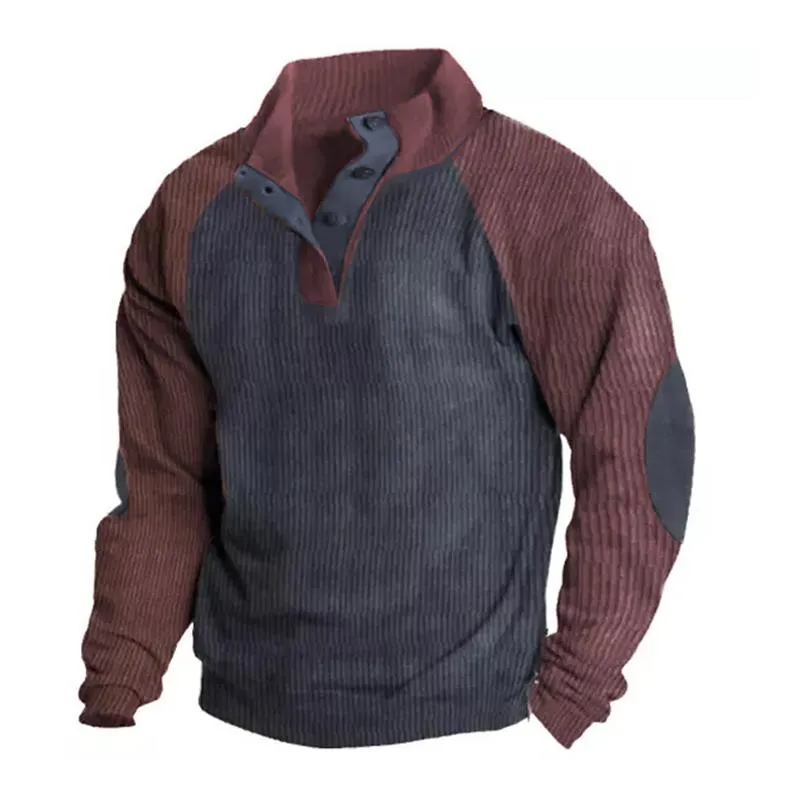 Men's Color Block Stand Collar Raglan Long Sleeve Casual Sweatshirt 24444964Z sold by Manly product image thumbnail 5