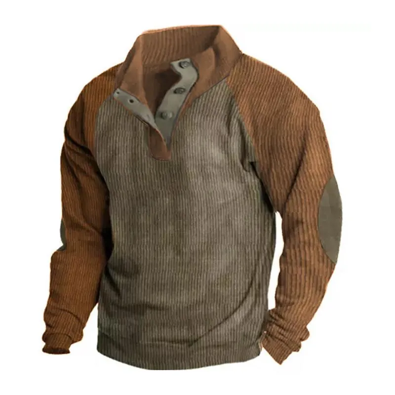 Men's Color Block Stand Collar Raglan Long Sleeve Casual Sweatshirt 24444964Z sold by Manly product image thumbnail 2