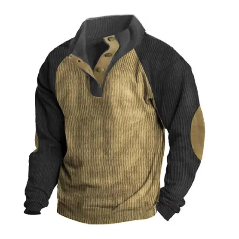 Men's Color Block Stand Collar Raglan Long Sleeve Casual Sweatshirt 24444964Z sold by Manly