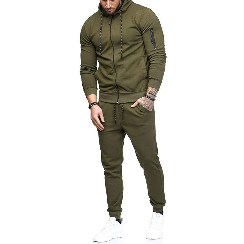 Men's Casual Sports Hooded Sweatshirt and Sweatpants Set 30695619F sold by Manly product image thumbnail 4