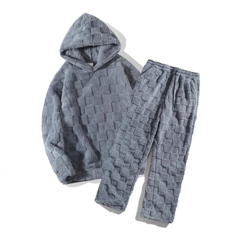 Men's Round Neck Long Sleeve Trousers Two Piece Set 10666292X made by Manly