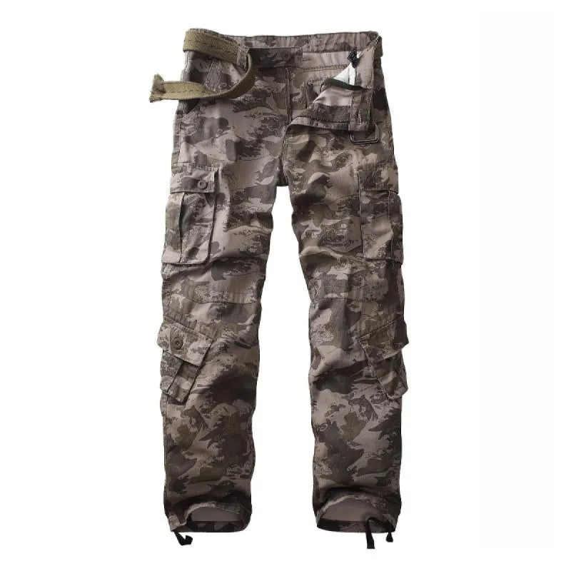 Men's Camouflage Outdoor Straight Cargo Pants 73377442X sold by Manly