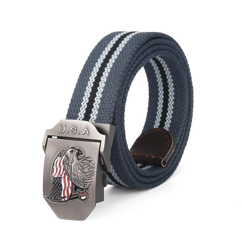 Men's USA Eagle Flag Canvas Automatic Smooth Buckle Belt 57484159K sold by Manly product image thumbnail 5