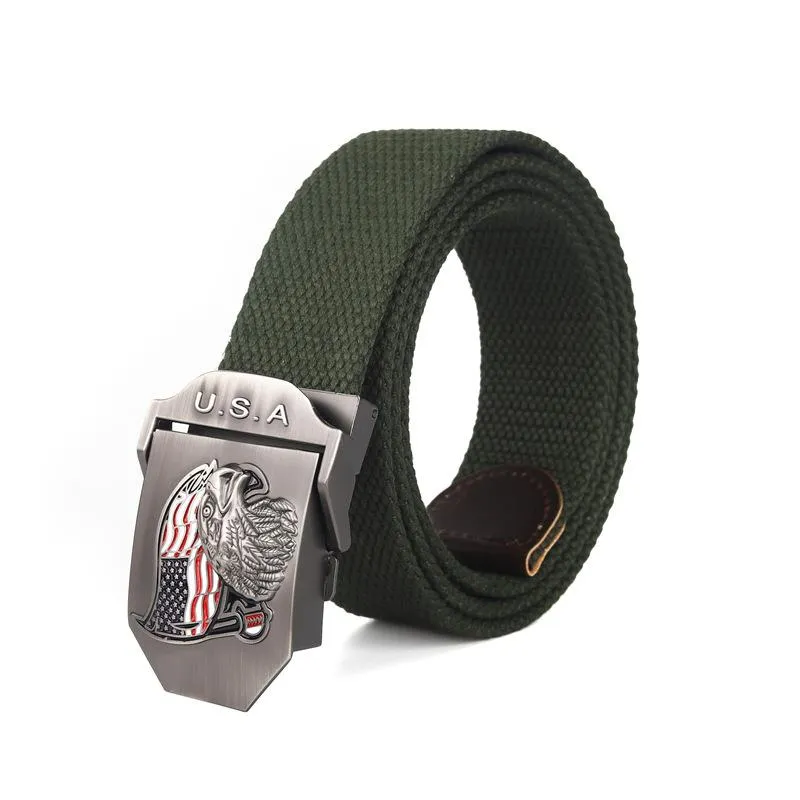 Men's USA Eagle Flag Canvas Automatic Smooth Buckle Belt 57484159K sold by Manly product image thumbnail 3