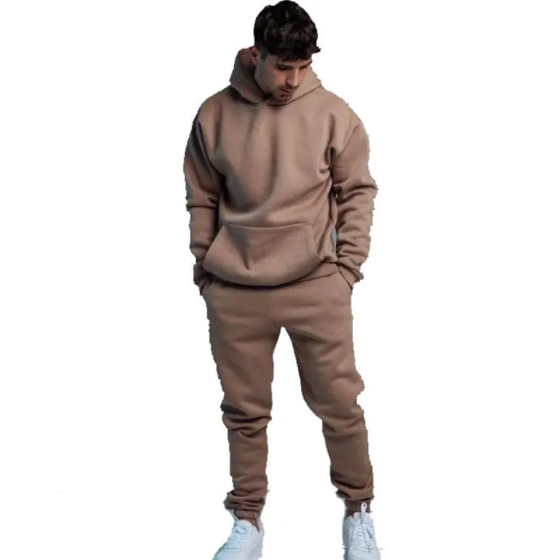 Men's Casual Street Sports Long Sleeve Pocket Hoodie Loose Sweatpants Set  20698446K sold by Manly