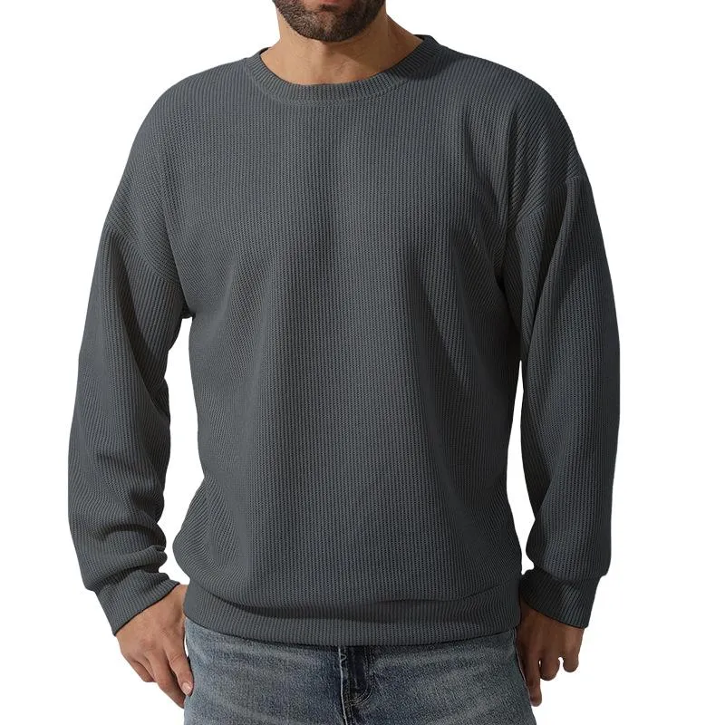 Men's Casual All-match Round Neck Long-sleeved Knitted Bottoming Shirt 89220568F sold by Manly
