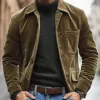 Men's Casual Suede Lapel Multi-Pocket Loose Cargo Jacket 13946994M sold by Manly
