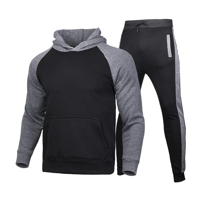 Men's Classic Casual Hooded Fleece Zipper Sweatshirt with Cuffed Sweatpants Set 36479209K sold by Manly product image thumbnail 5