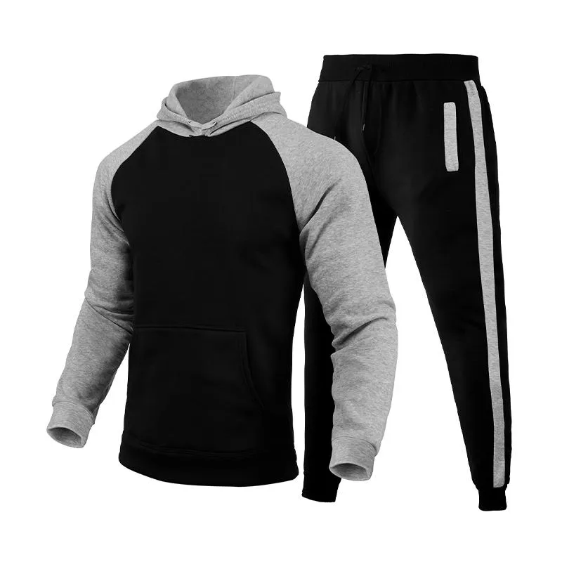 Men's Classic Casual Hooded Fleece Zipper Sweatshirt with Cuffed Sweatpants Set 36479209K sold by Manly product image thumbnail 4