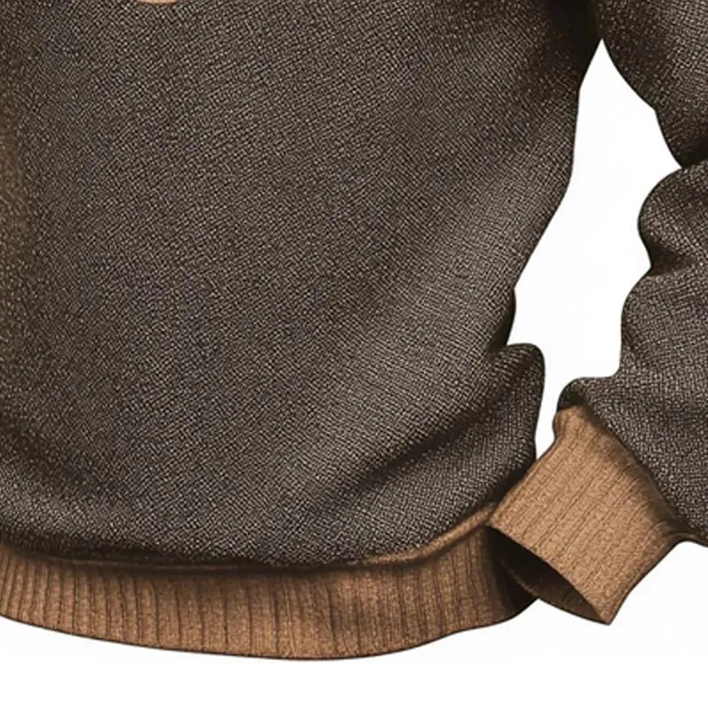 Men's Colorblock Knitted Stand Collar Pullover Sweater 52110443X sold by Manly product image thumbnail 3