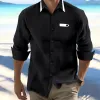 Men's Cotton and Linen Casual Loose Long-sleeved Shirt 18601388X sold by Manly