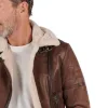 Men's Classic Vintage Casual Suede Lambswool Zipper Jacket 68036039K sold by Manly