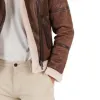 Men's Classic Vintage Casual Suede Lambswool Zipper Jacket 68036039K sold by Manly