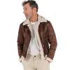 Men's Classic Vintage Casual Suede Lambswool Zipper Jacket 68036039K sold by Manly