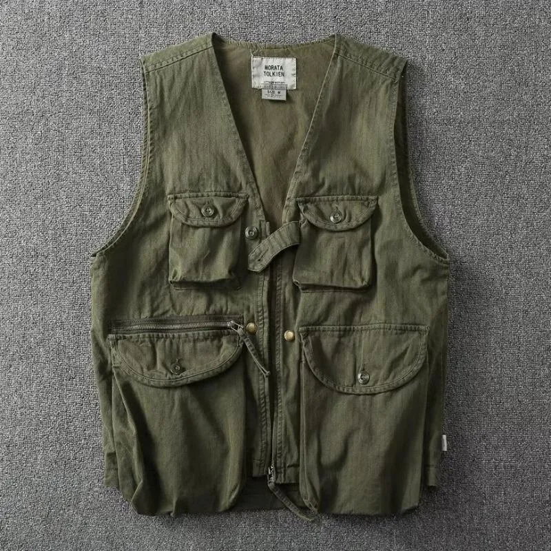 Men's Multi-Pocket Canvas Camouflage Vest 38772099U sold by Manly product image thumbnail 2