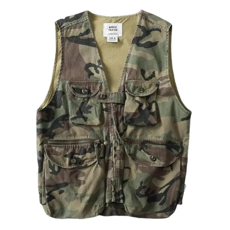 Men's Multi-Pocket Canvas Camouflage Vest 38772099U sold by Manly