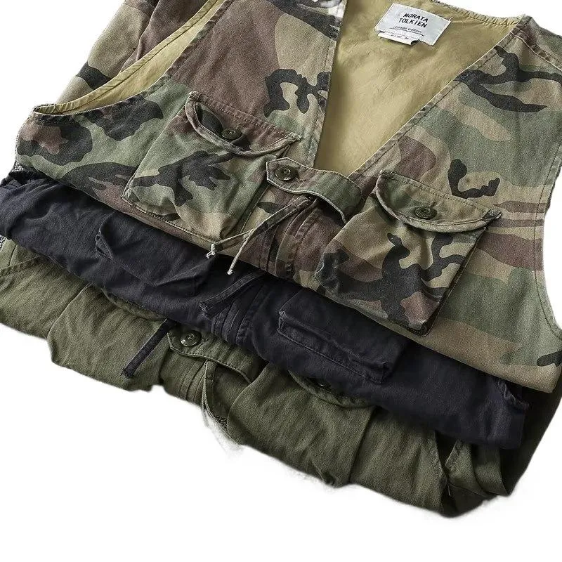 Men's Multi-Pocket Canvas Camouflage Vest 38772099U sold by Manly product image thumbnail 5