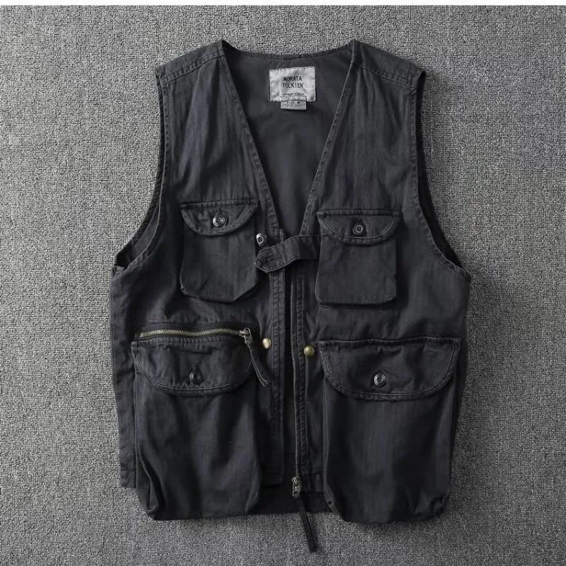 Men's Multi-Pocket Canvas Camouflage Vest 38772099U sold by Manly product image thumbnail 3