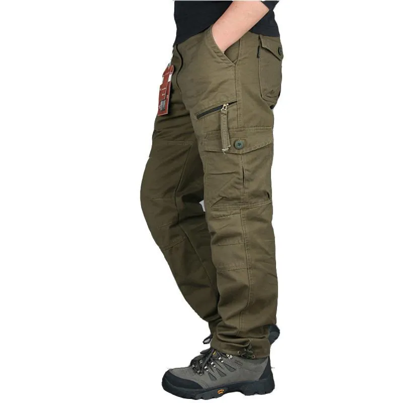 Men's Casual Loose Straight Cargo Pants 19198263U sold by Manly