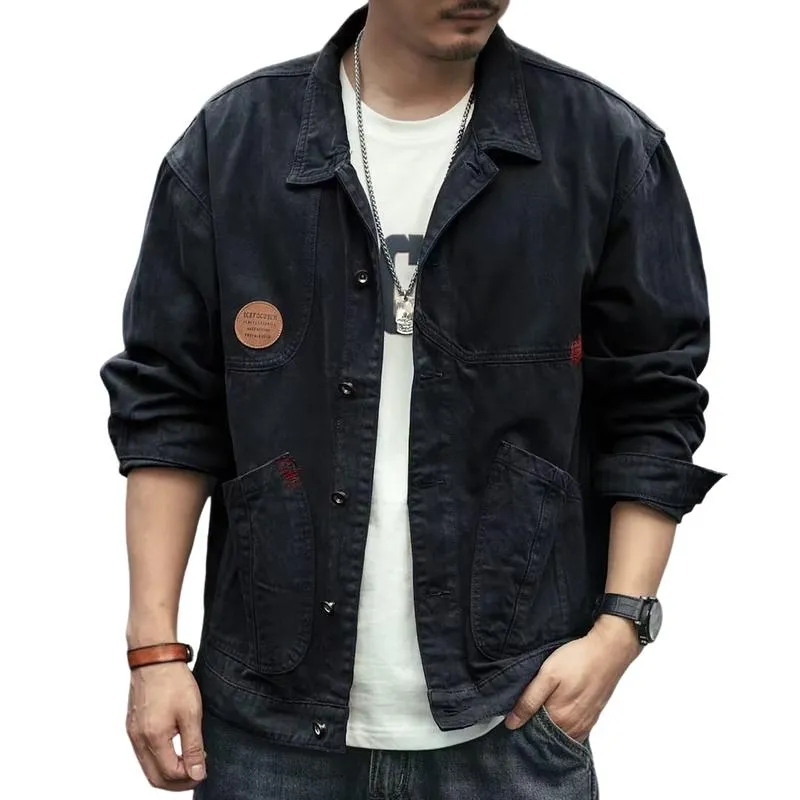 Men's Vintage Casual Lapel Work Jacket 51841547F sold by Manly