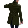 Men's Casual Mid-length Double-breasted Woolen Coat 49495267F sold by Manly