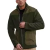 Men's Casual Polar Fleece Colorblock Stand Collar Jacket 22312145F sold by Manly