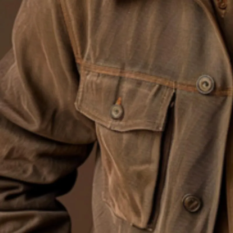 Men's Casual Vintage Suede Jacket 94028249F sold by Manly product image thumbnail 3