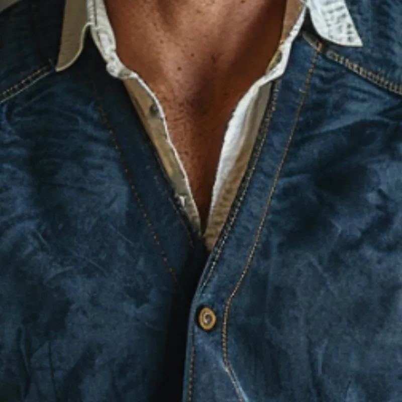 Men's Vintage V-Neck Single-Breasted Suede Vest 64998136F sold by Manly product image thumbnail 3