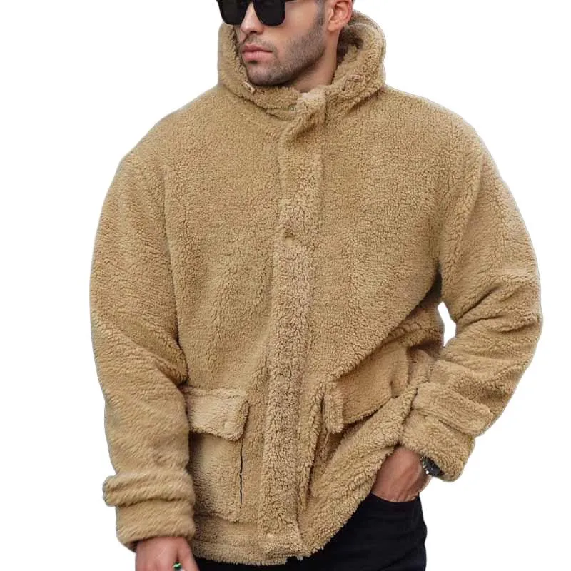 Men's Retro Hooded Thick Polar Fleece Jacket 33443318F sold by Manly product image thumbnail 3