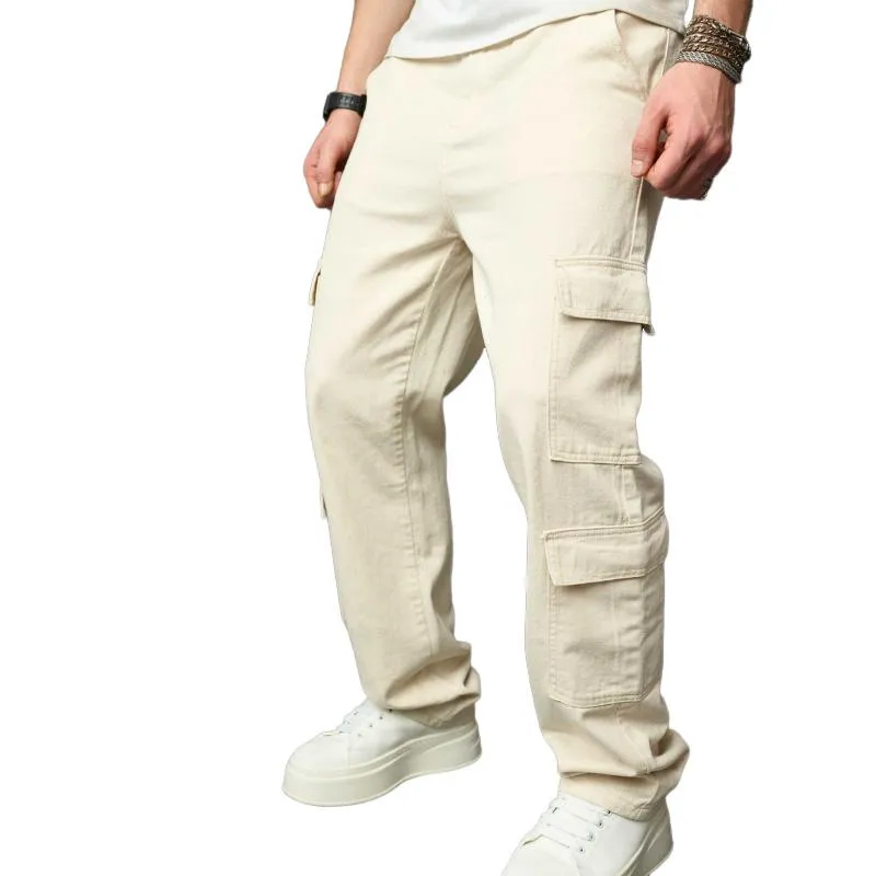 Men's Fashion Multi-pocket Straight Jeans 64428148Z sold by Manly