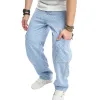 Men's Fashion Multi-pocket Straight Jeans 64640341Z sold by Manly