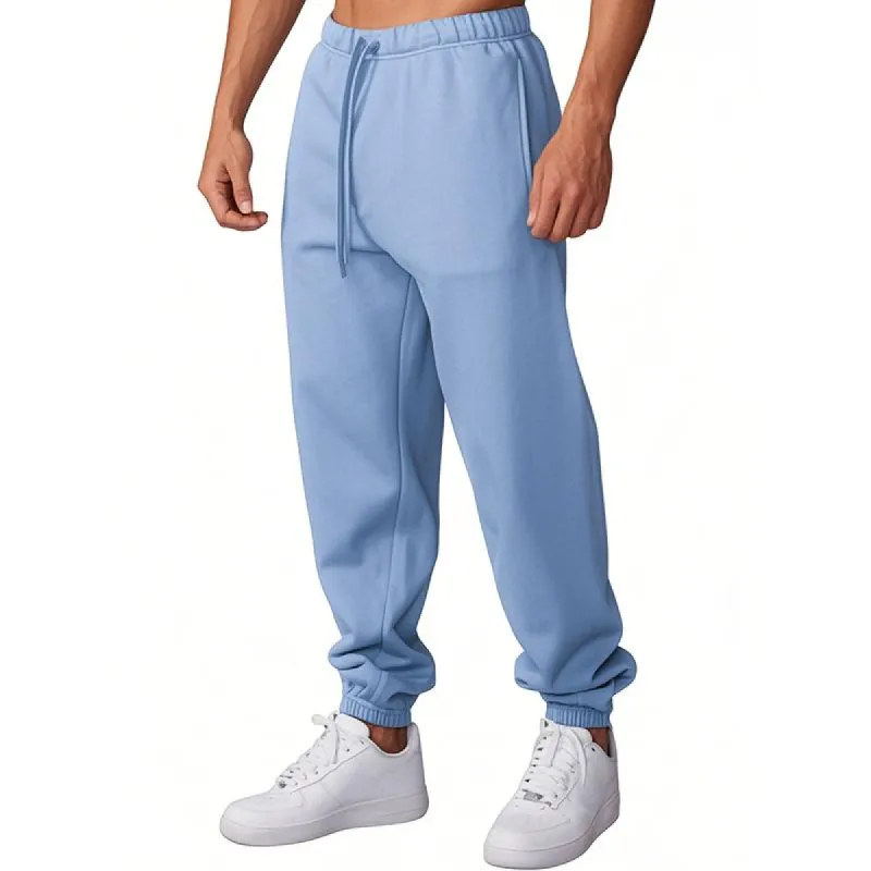 Men's Solid Color Elastic Waist Sports Pants 02786005Z sold by Manly