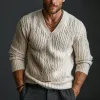 Men's Casual V-neck Pullover Knitted Sweater 33230569F sold by Manly