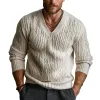 Men's Casual V-neck Pullover Knitted Sweater 33230569F sold by Manly