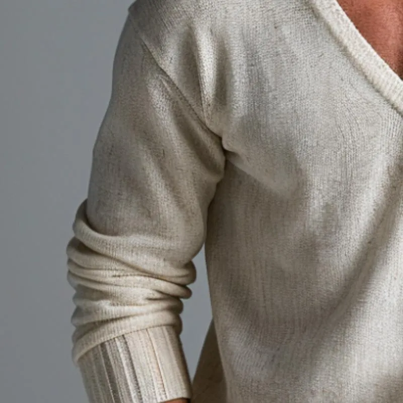 Men's Warm V-Neck Pullover Knitted Sweater 39521243F sold by Manly product image thumbnail 3