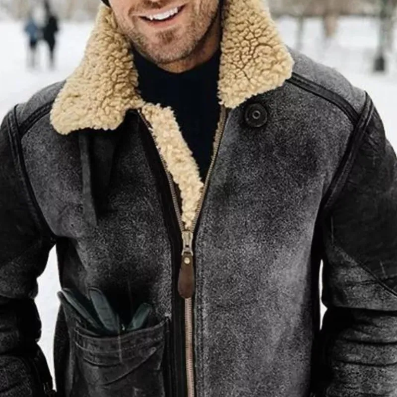 Men's Classic Vintage Casual Zipper Faux Leather Jacket 00088825K sold by Manly product image thumbnail 3