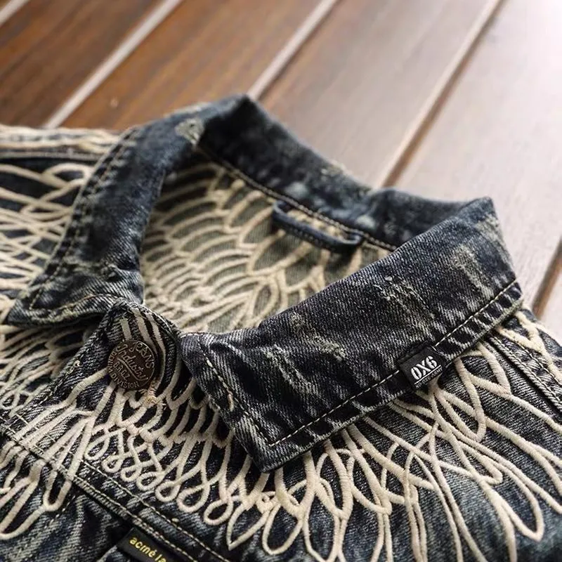 Men's Vintage Denim Embroidered Jacket 73423062U sold by Manly product image thumbnail 5