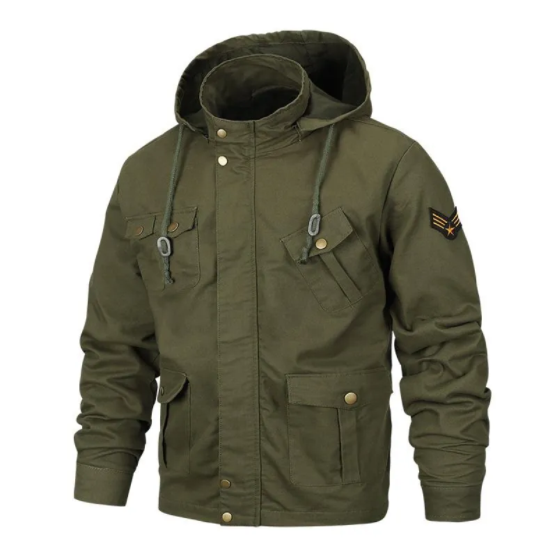 Men's Solid Casual Hooded Jacket 40677819U sold by Manly